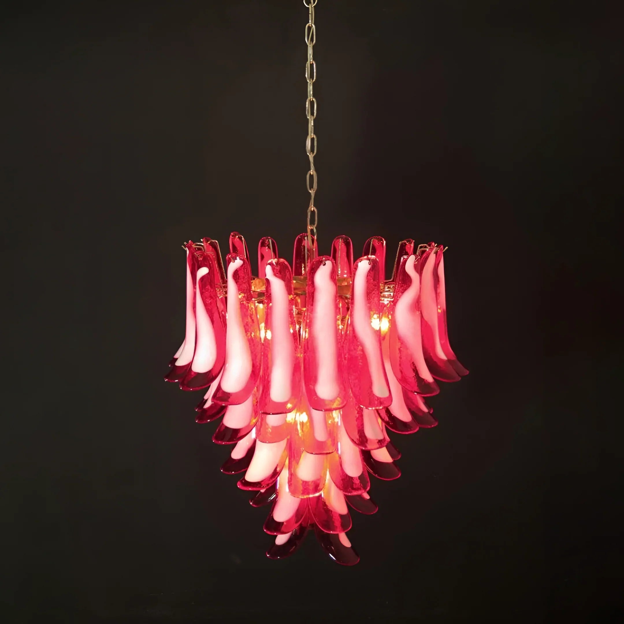 Vintage Red Murano Petals Chandelier product image
