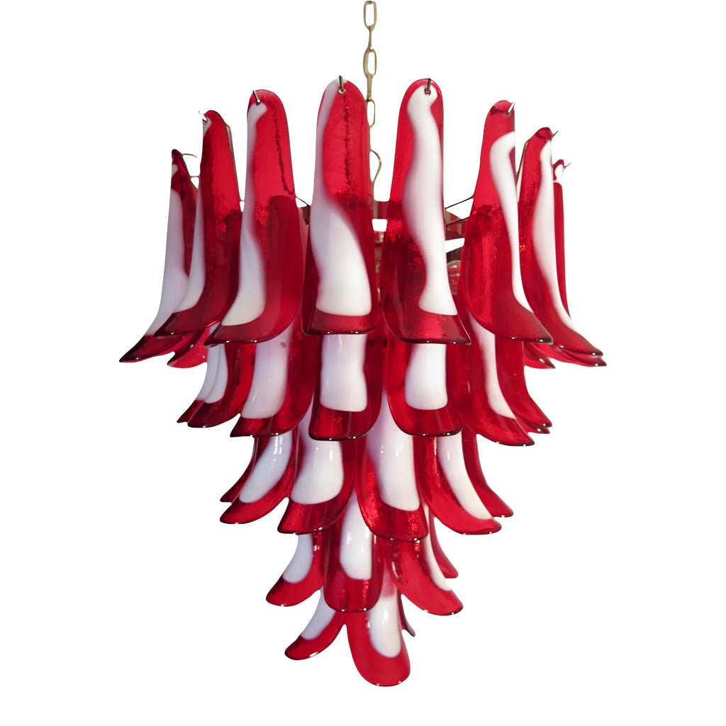 Vintage Red Murano Petals Chandelier product image