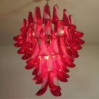 Vintage Red Murano Petals Chandelier product image