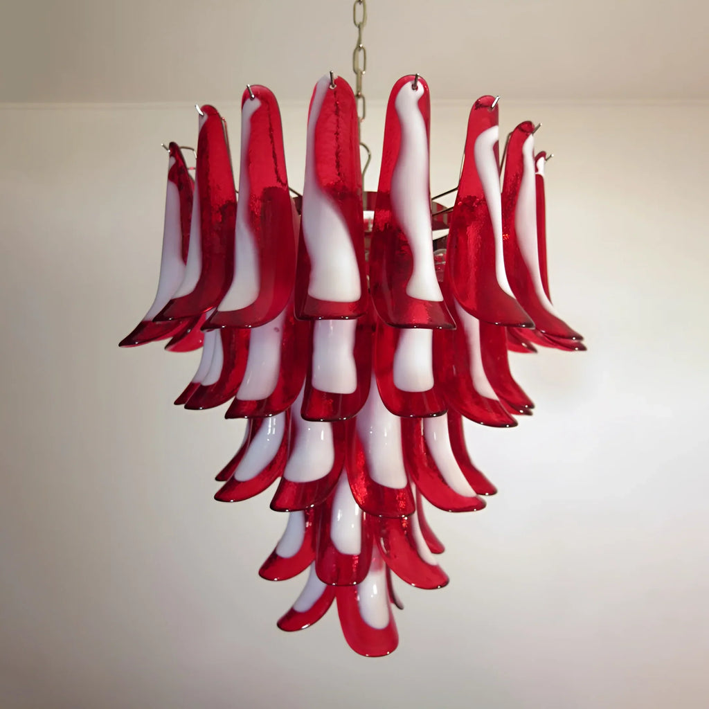 Vintage Red Murano Petals Chandelier product image