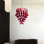 Vintage Red Murano Petals Chandelier product image