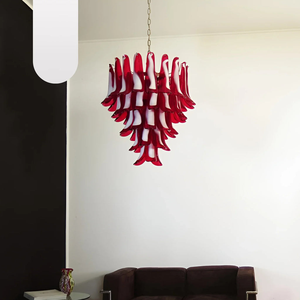 Vintage Red Murano Petals Chandelier product image