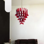 Vintage Red Murano Petals Chandelier product image