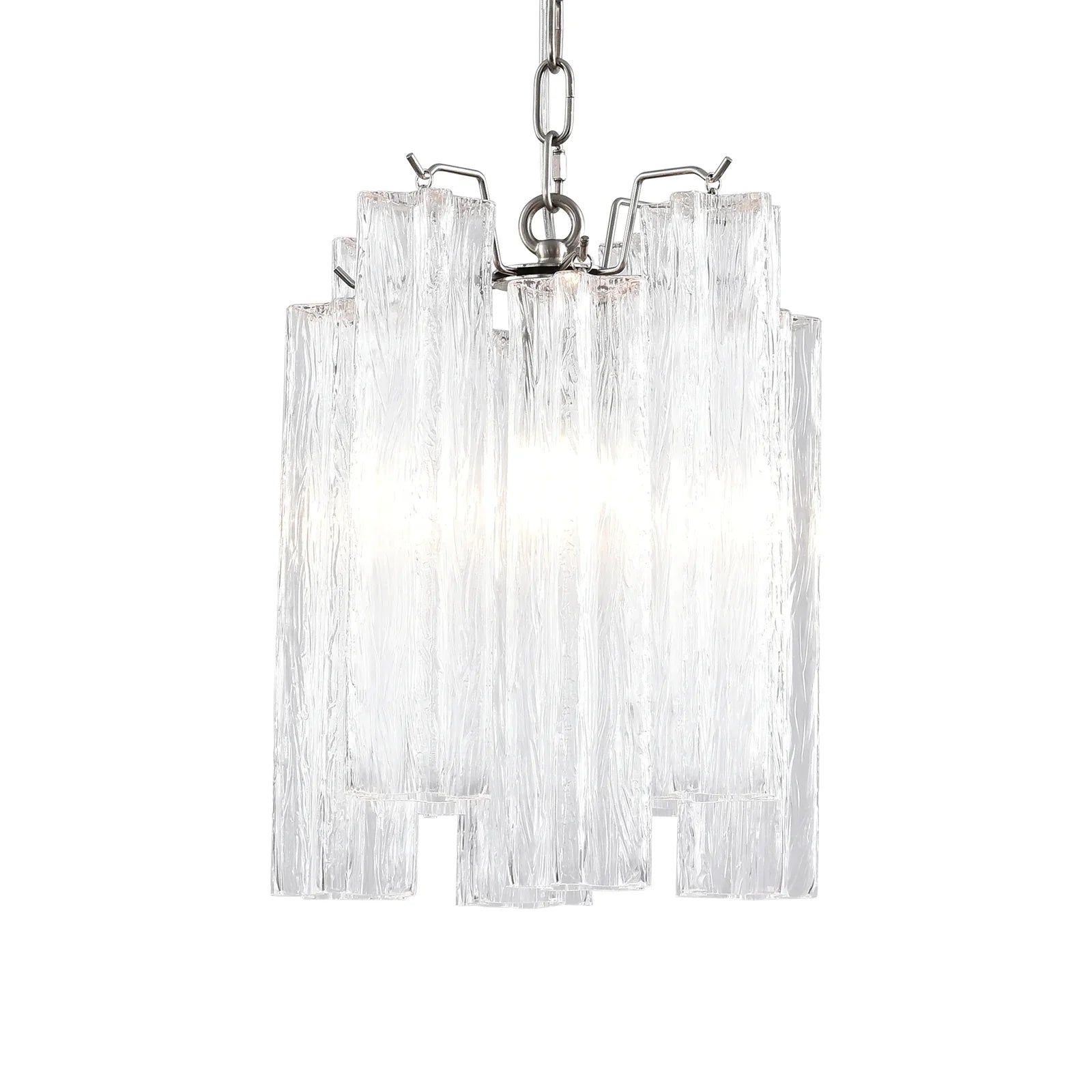 Vintage Transparent Murano Chandelier by Bling Lighting Studio