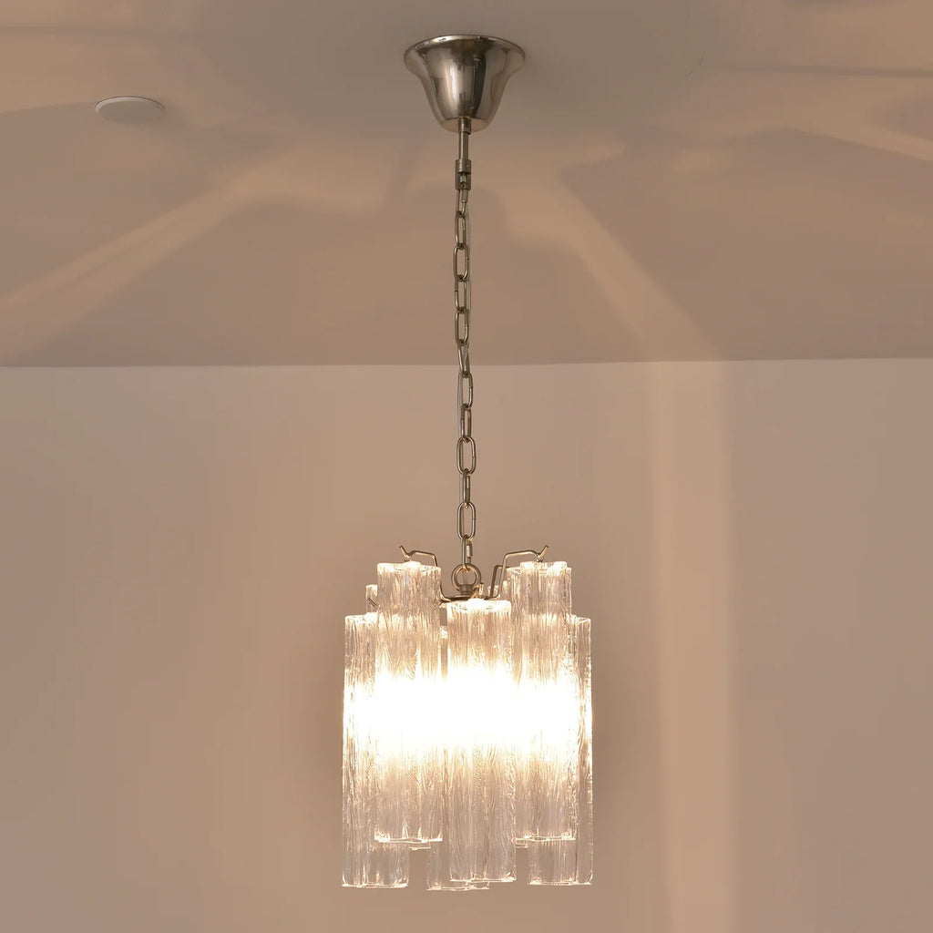 Vintage Transparent Murano Chandelier material and finish detail