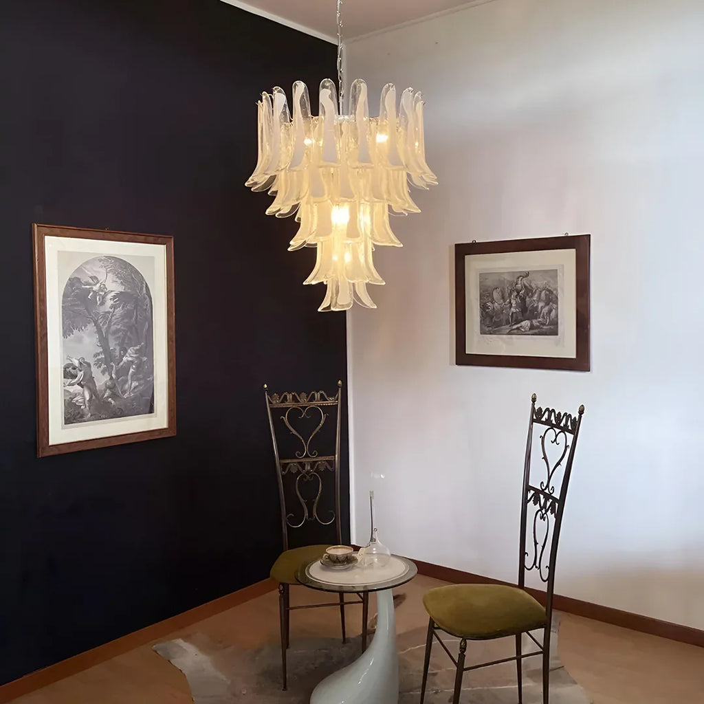 Vintage Transparent Murano Petals Chandelier additional product view