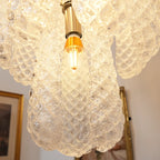 Vintage Transparent Murano Glass Petals Drop Chandelier product image