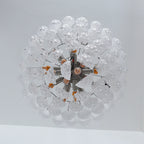 Vintage Transparent Murano Glass Petals Drop Chandelier product image