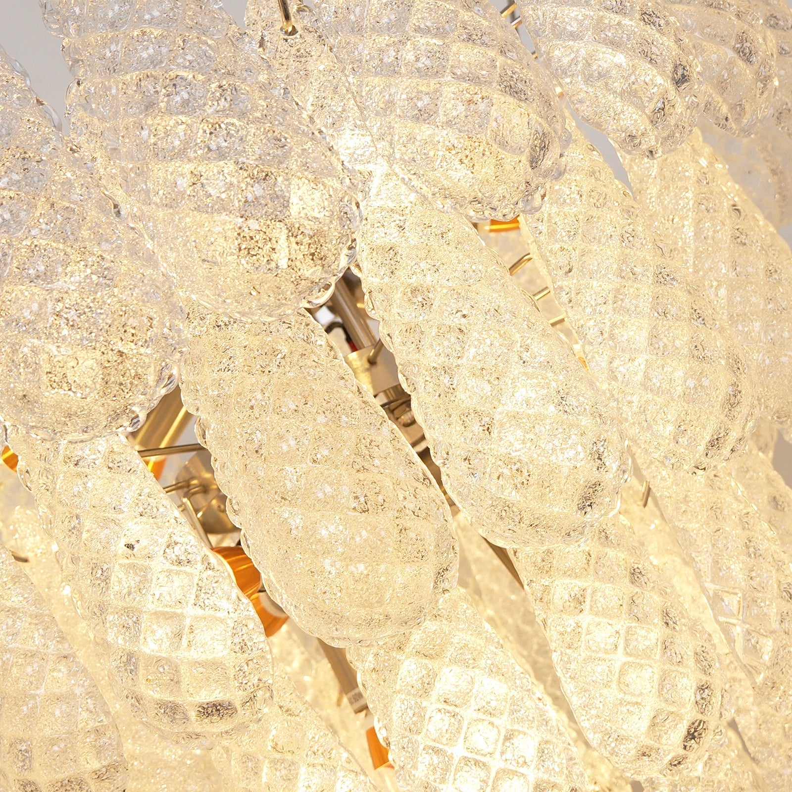 Vintage Transparent Murano Glass Petals Drop Chandelier product image