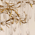 Waterfall Branch Brass Chandelier by Bling Lighting Studio