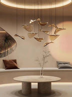 Wave Floating Leaf Chandelier for Staircase additional product view