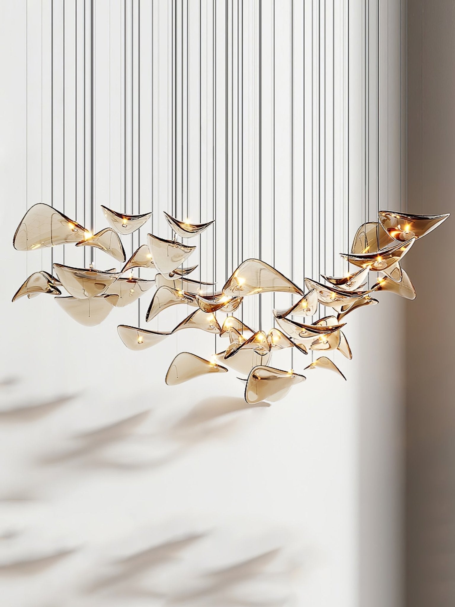 Wave Floating Leaf Chandelier for Staircase product image