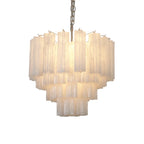 Star Shaped Tube White Clouds Glass Chandelier product image