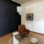 Star Shaped Tube White Clouds Glass Chandelier product image