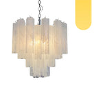 Star Shaped Tube White Clouds Glass Chandelier product image