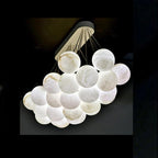 27-Alabaster Ball Chandelier, Luxury Model Lighting by Bling Lighting Studio