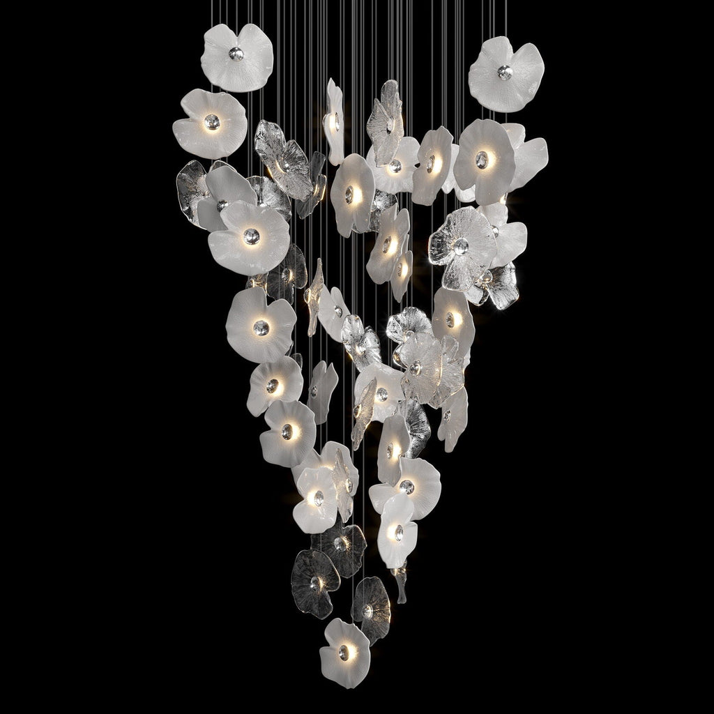 Frosted Blossom Cluster Chandelier