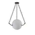 Aaron Alabaster Sphere Suspension Lamp, Pendant Kitchen Island Lamp by Bling Lighting Studio