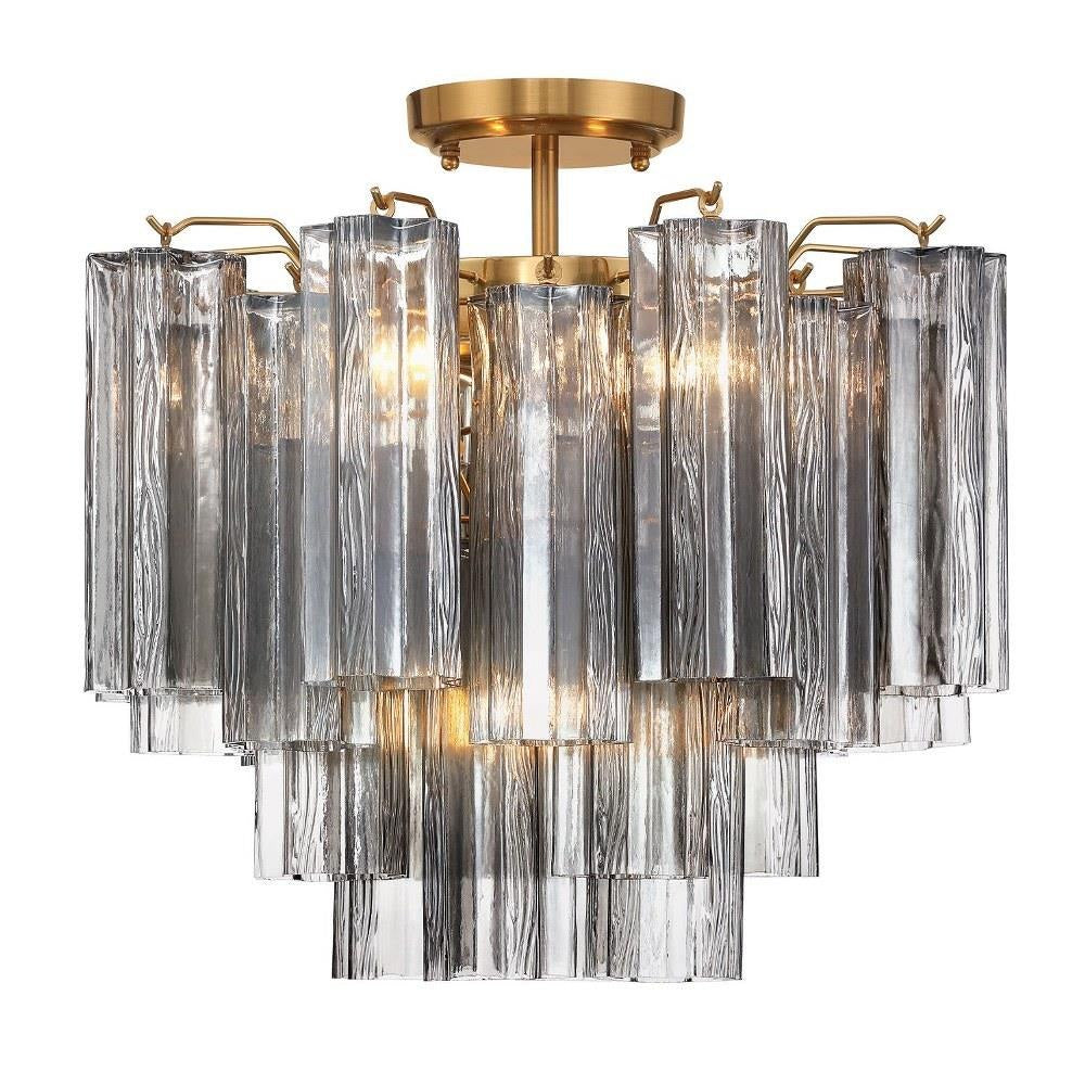 Addis Murano Glass Semi-Flush Ceiling Mount 17''W