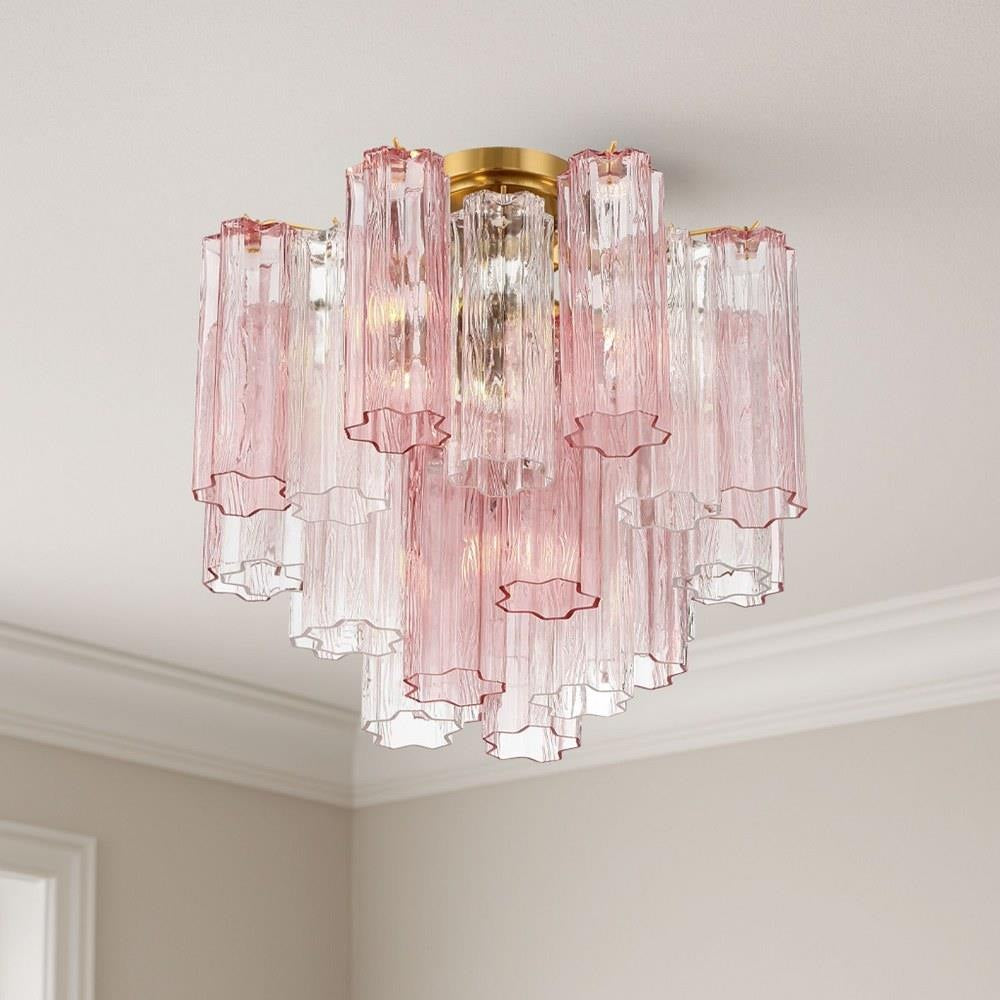 Addis Murano Glass Semi-Flush Ceiling Mount 17''W