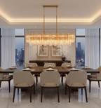 Luxury Addis Linear Chandelier material and finish detail