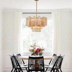 Addis Murano Glass Chandelier 17.8" 19.8" 22" 26.8" 32''D