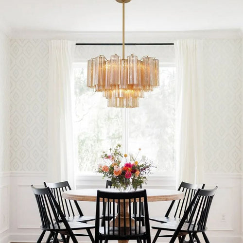 Addis Murano Glass Chandelier 17.8" 19.8" 22" 26.8" 32''D