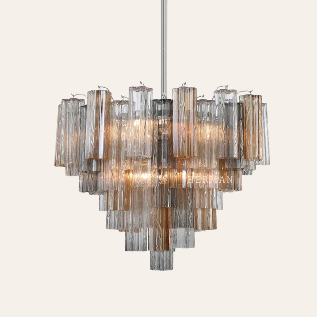 Addis Murano Glass Chandelier 17.8" 19.8" 22" 26.8" 32''D