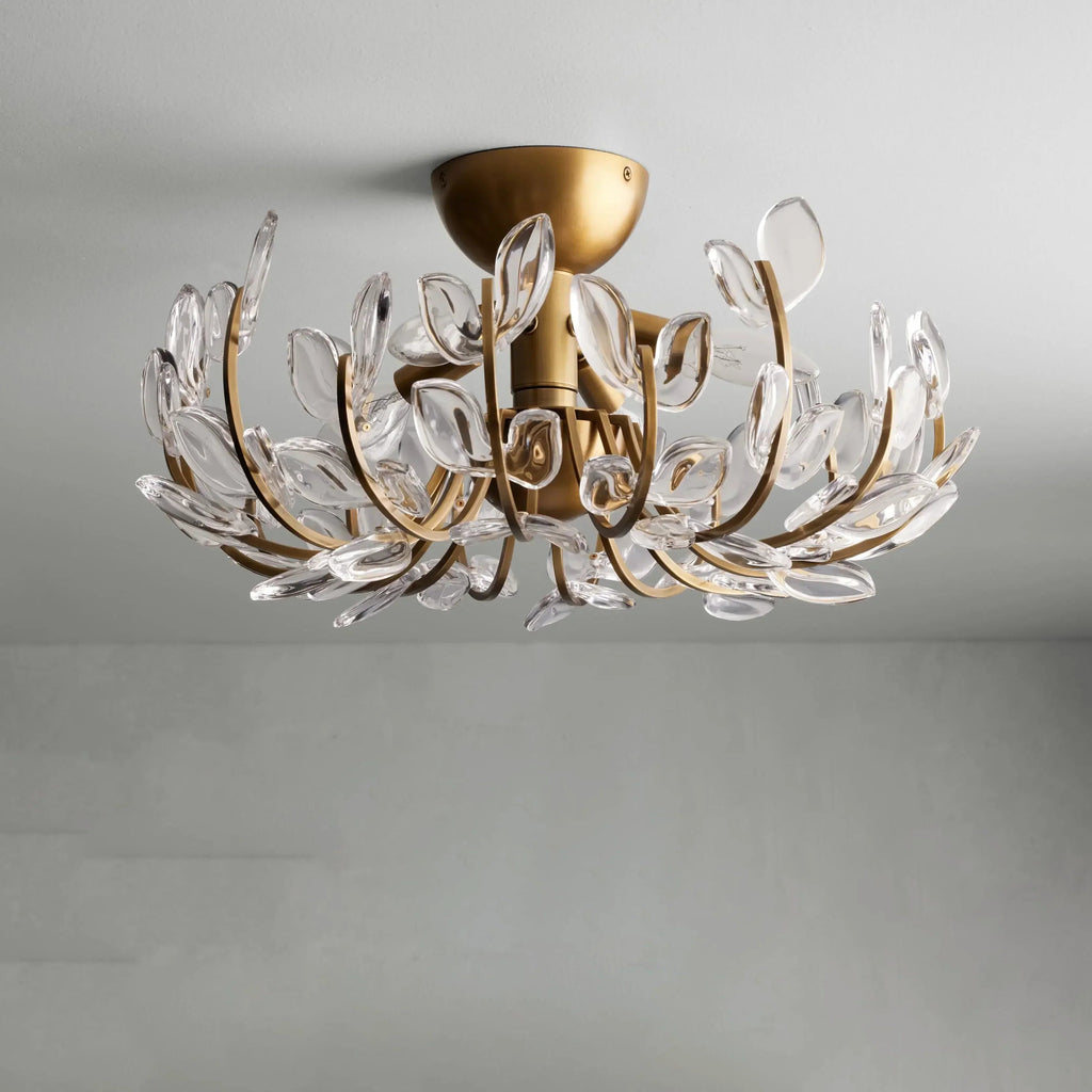 Adela Flushmount lighting fixture material and finish detail
