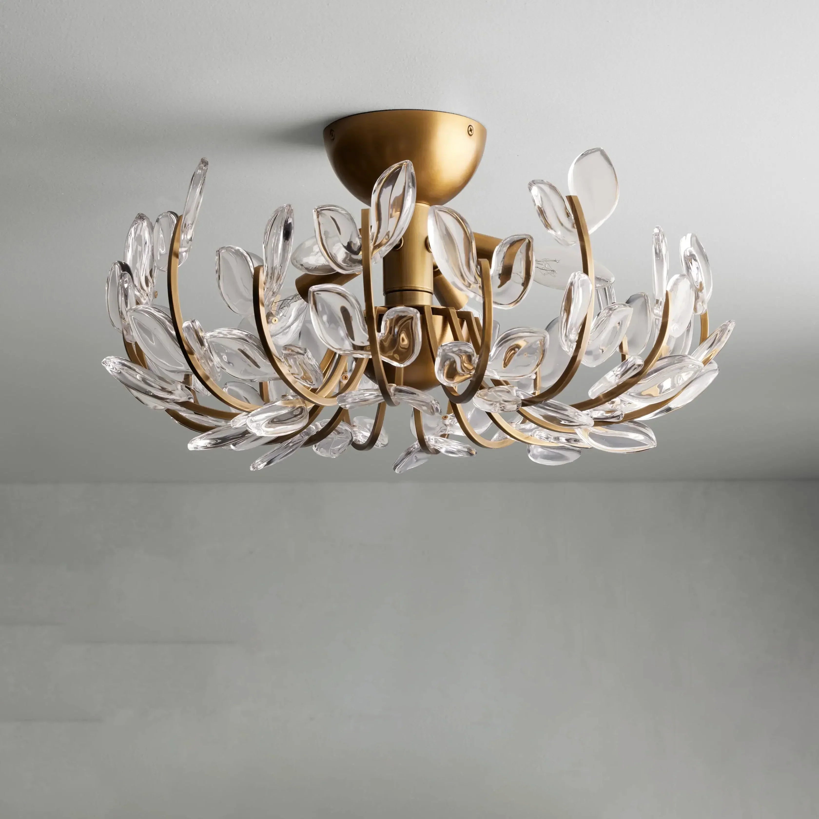 Adela Flushmount lighting fixture material and finish detail