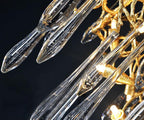 Adriena Crystal Gold Branch Detail Round Chandelier