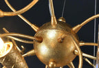Adriena Crystal Gold Branch Detail Round Chandelier