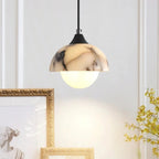 Aeris Natural Alabaster Pendant Light material and finish detail