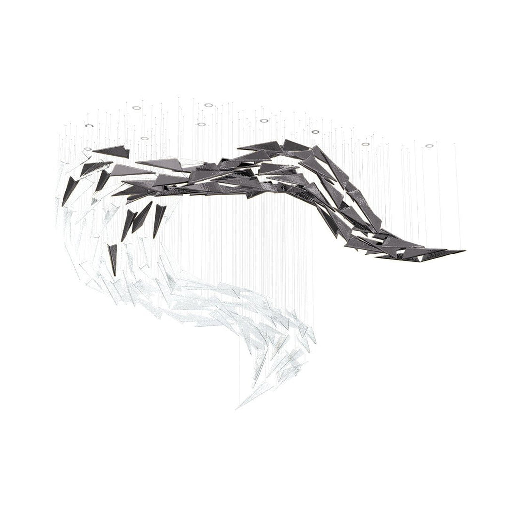 Airy Angled Glass Contemporary Chandelier product image