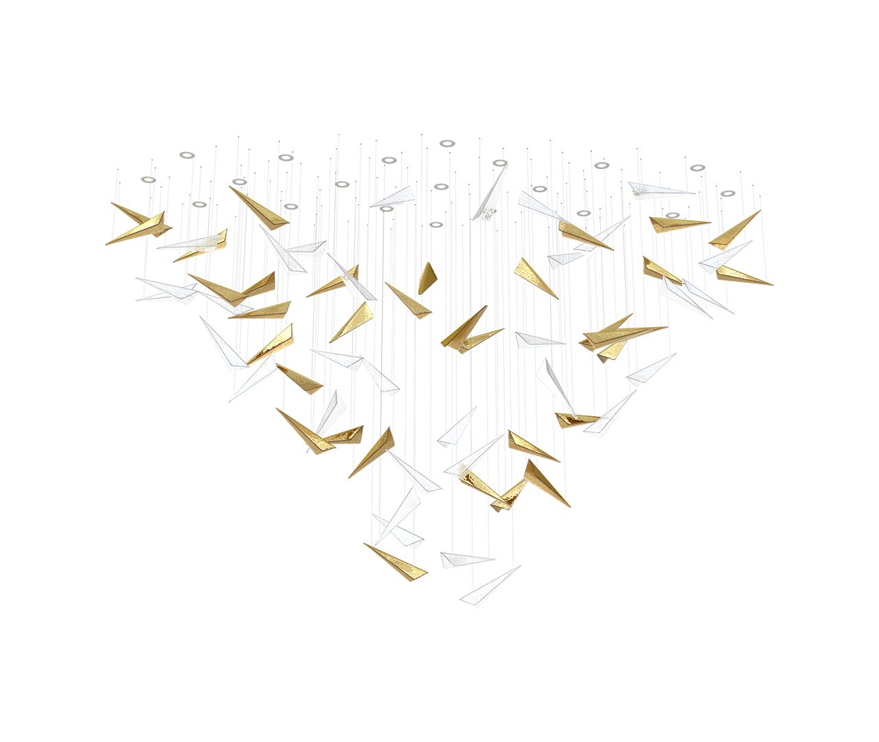 Airy Angled Glass Contemporary Chandelier product image