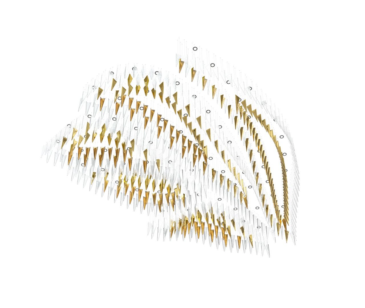 Airy Angled Glass Contemporary Chandelier product image