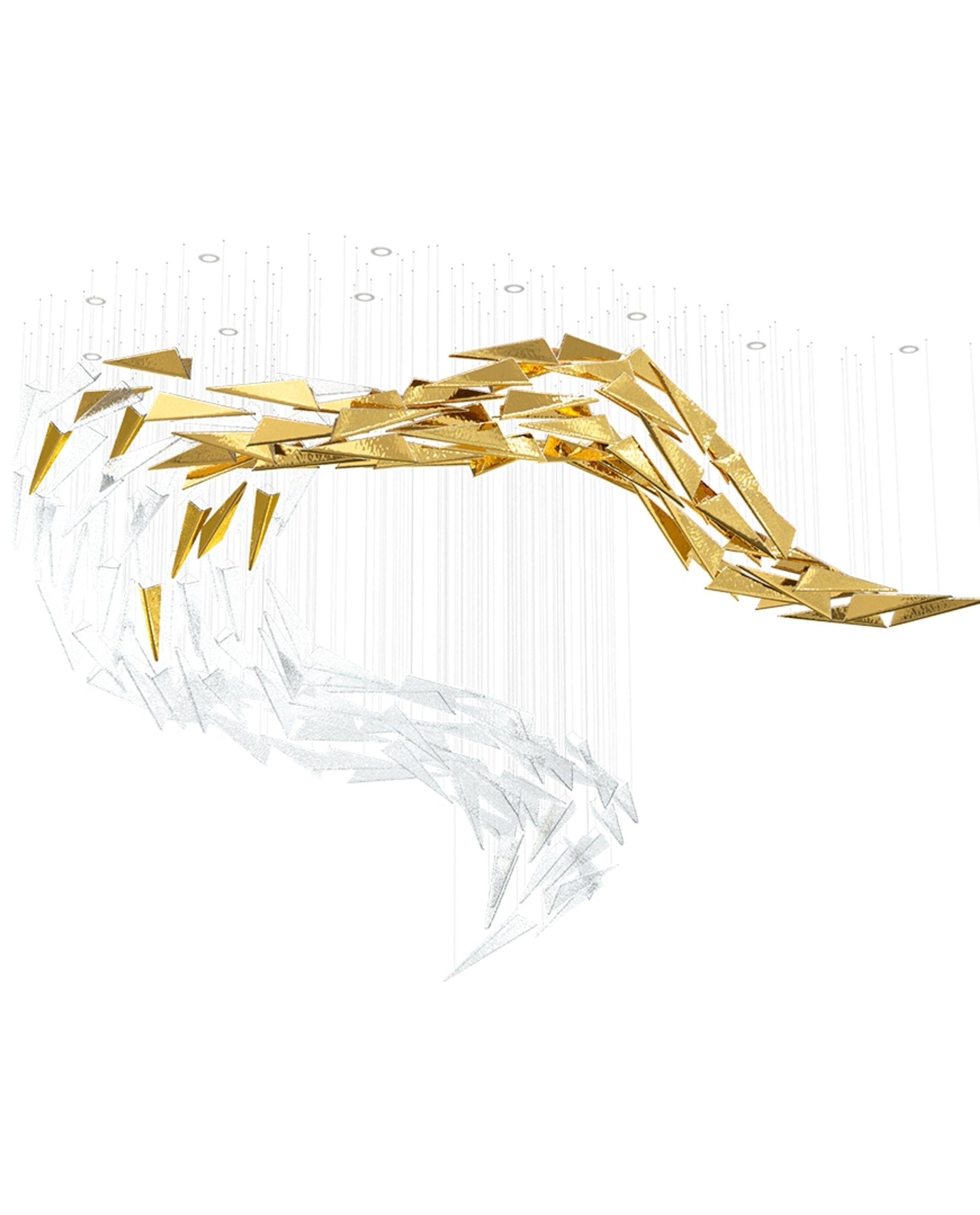 Airy Angled Glass Contemporary Chandelier product image