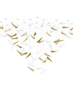 Airy Angled Glass Contemporary Chandelier product image