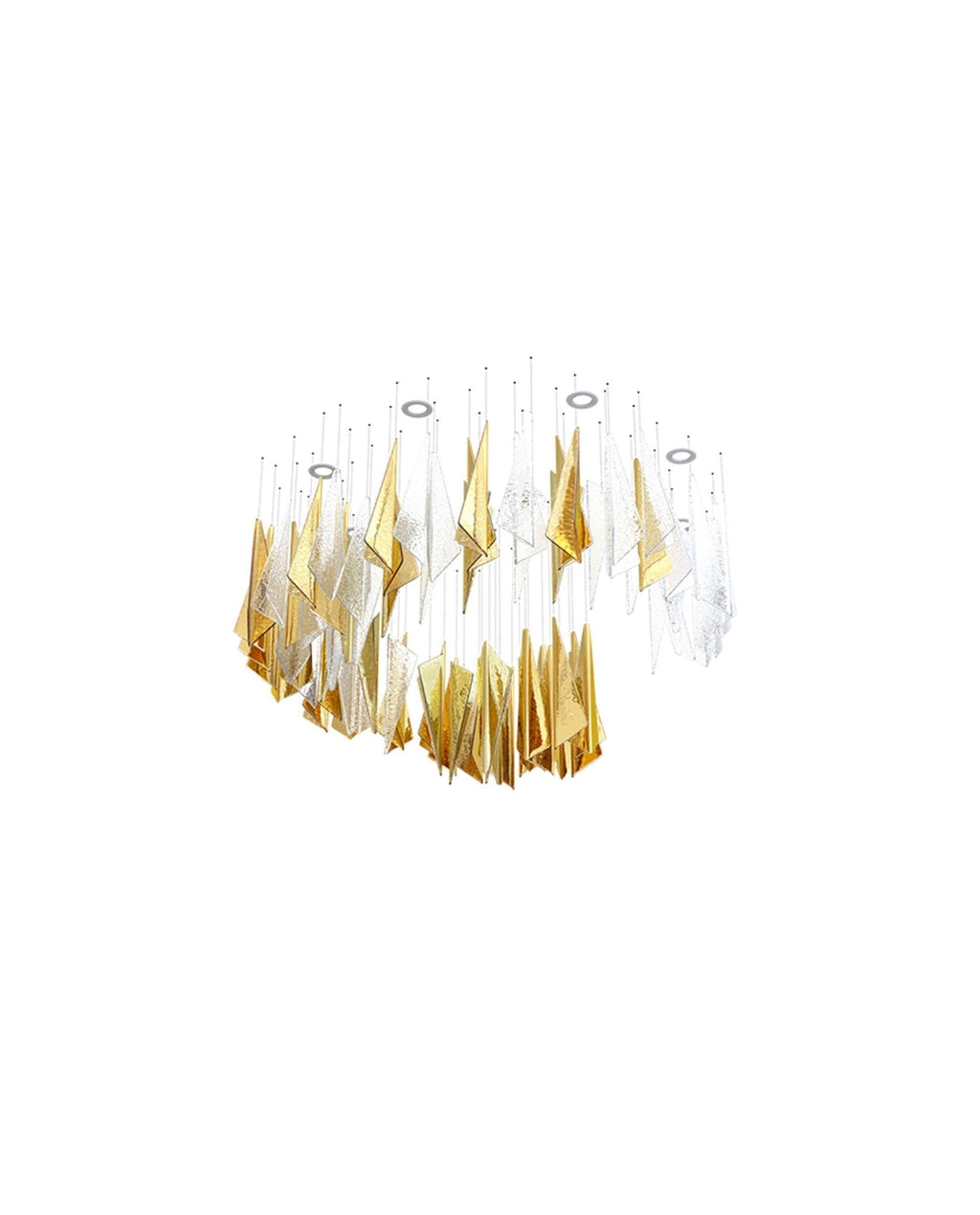 Airy Angled Glass Contemporary Chandelier product image