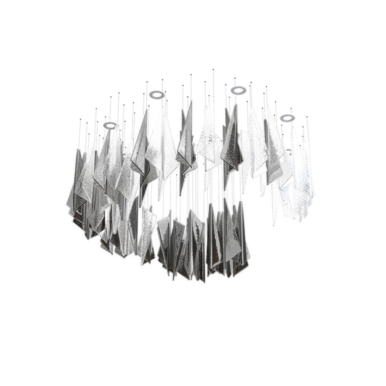 Airy Angled Glass Contemporary Chandelier product image