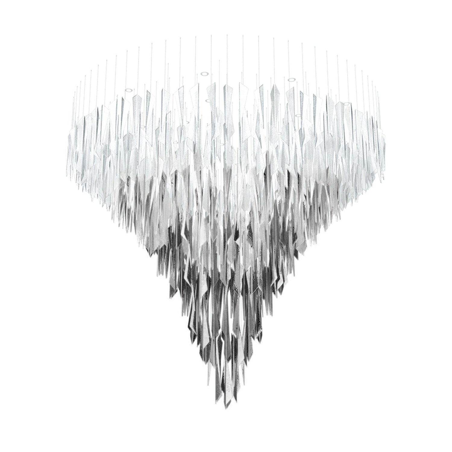 Airy Angled Glass Contemporary Chandelier product image