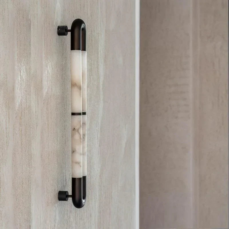 Olyss Alabaster Tube Wall Sconce by Bling Lighting Studio