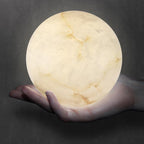 Alabaster Anne Globe Art Pendant Light by Bling Lighting Studio