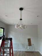 Alabaster Anne Globe Art Pendant Light by Bling Lighting Studio