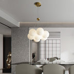 Alabaster Anne Globe Art Pendant Light by Bling Lighting Studio