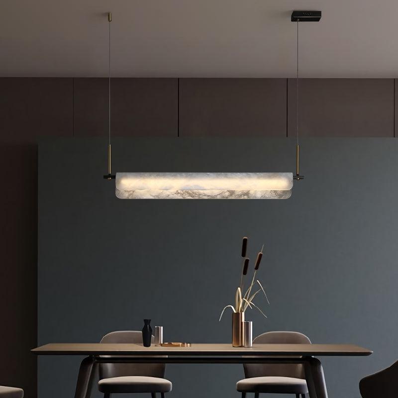 Alabaster Anne Linear Art Chandelier by Bling Lighting Studio