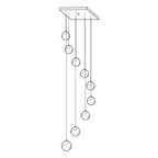 Alabaster Balls Cluster Chandelier