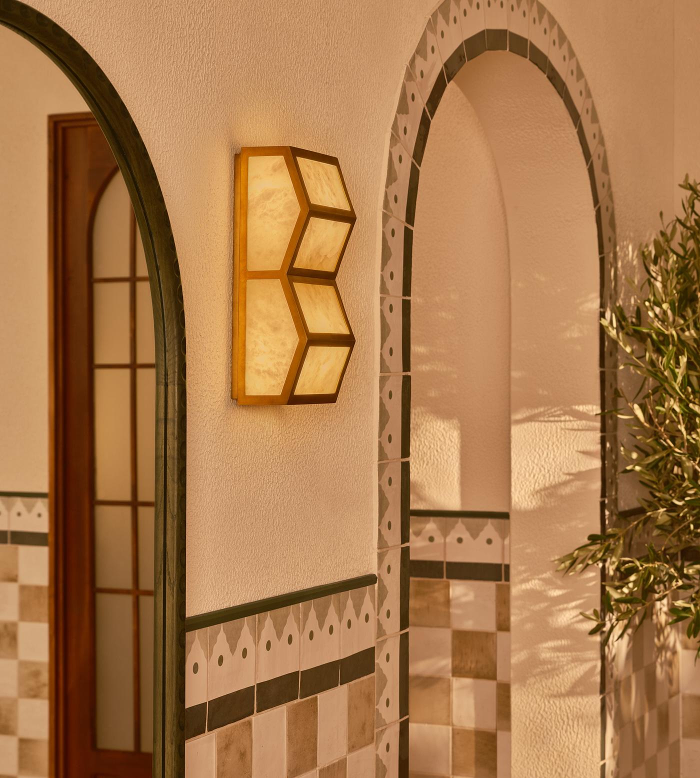 Alabaster Cascade Alabaster Wall Light by Bling Lighting Studio