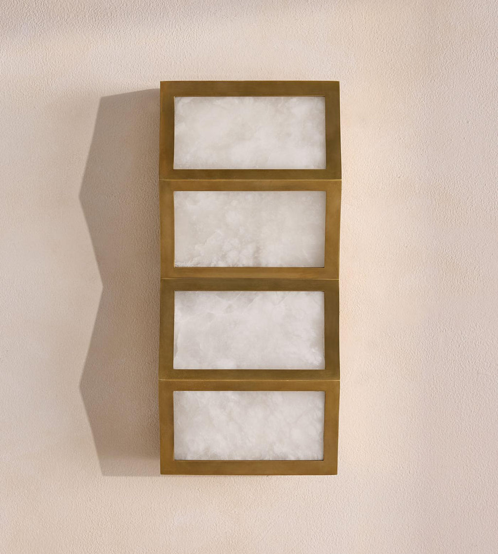 Alabaster Cascade Alabaster Wall Light by Bling Lighting Studio