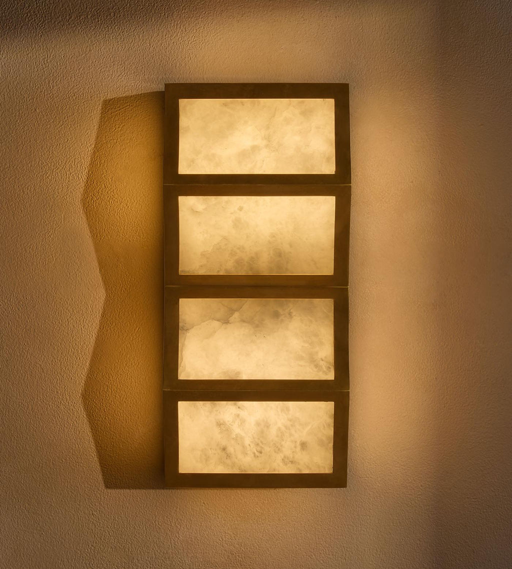 Alabaster Cascade Alabaster Wall Light by Bling Lighting Studio